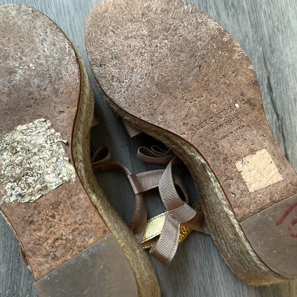 Kate Spade Wedge Sandals with Bow and Pearl - Picture 8 of 8